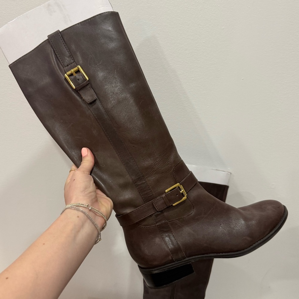 Ralph Lauren tall brown boots